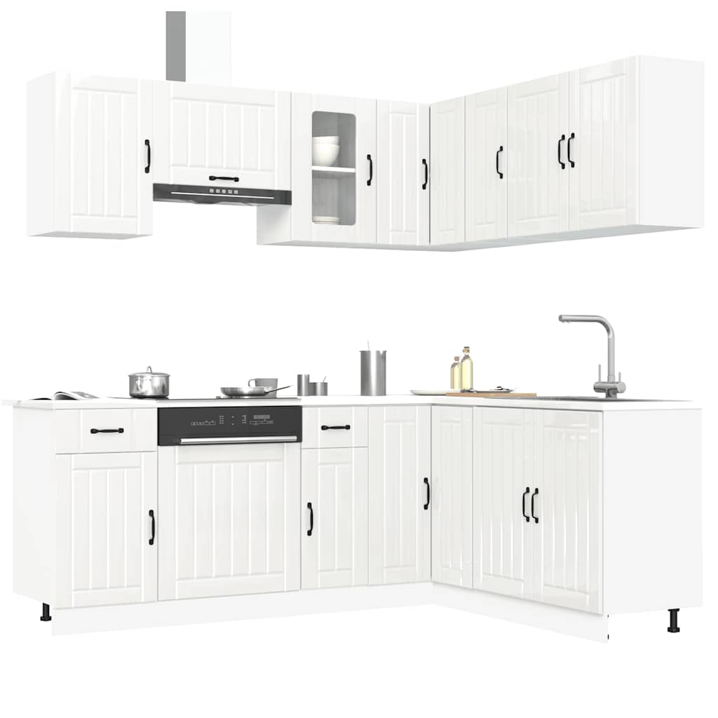 11-tlg. Küchenschrank-Set Lucca Weiß Holzwerkstoff