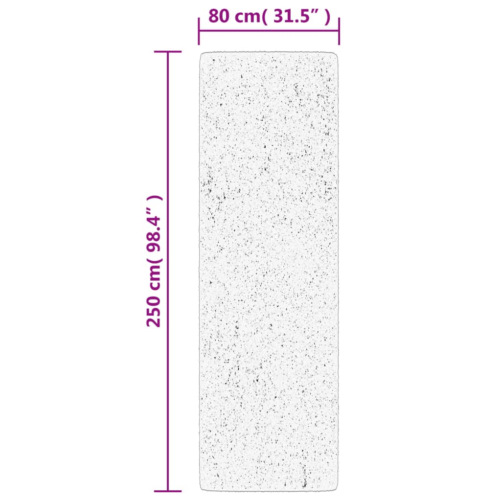 Teppich HUARTE Kurzflor Weich und Waschbar Anthrazit 60x110 cm
