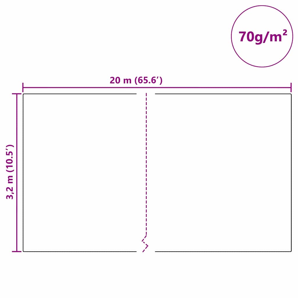 Wintervlies 2 Rollen 70 g/m² 10x1,6 m