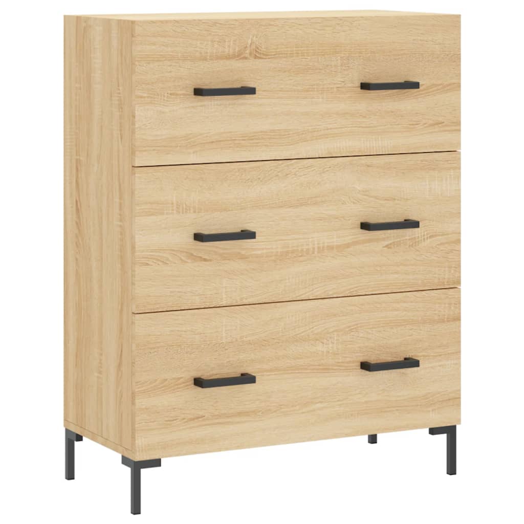 Highboard Betongrau 69,5x34x180 cm Holzwerkstoff