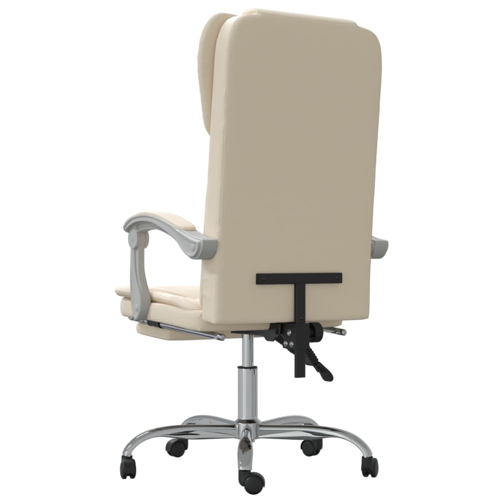 Bürostuhl mit Liegefunktion Schwarz Kunstleder