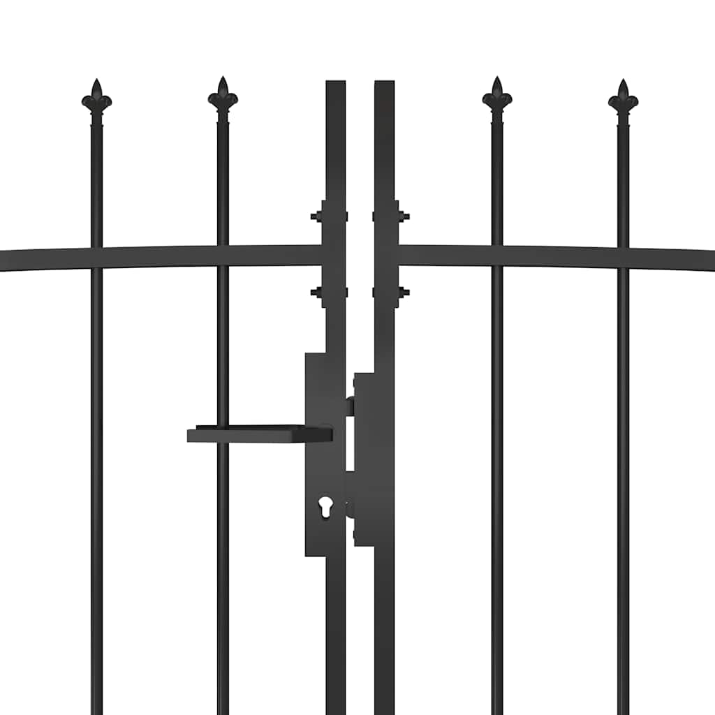 Gartentor Woerden mit Speerspitze 5x1 m Schwarz