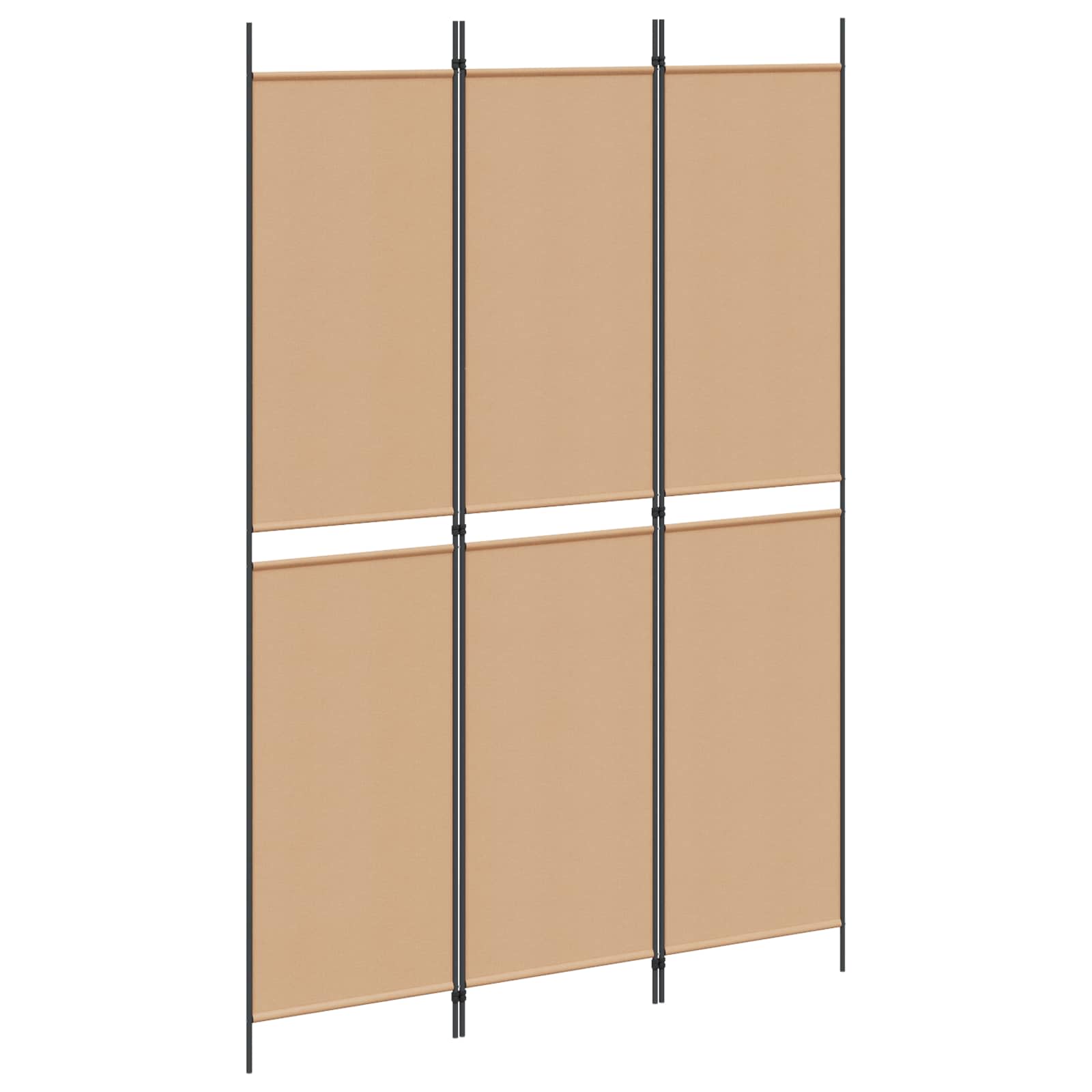 3-teiliger Raumteiler Beige 150 x 180 cm Stoff