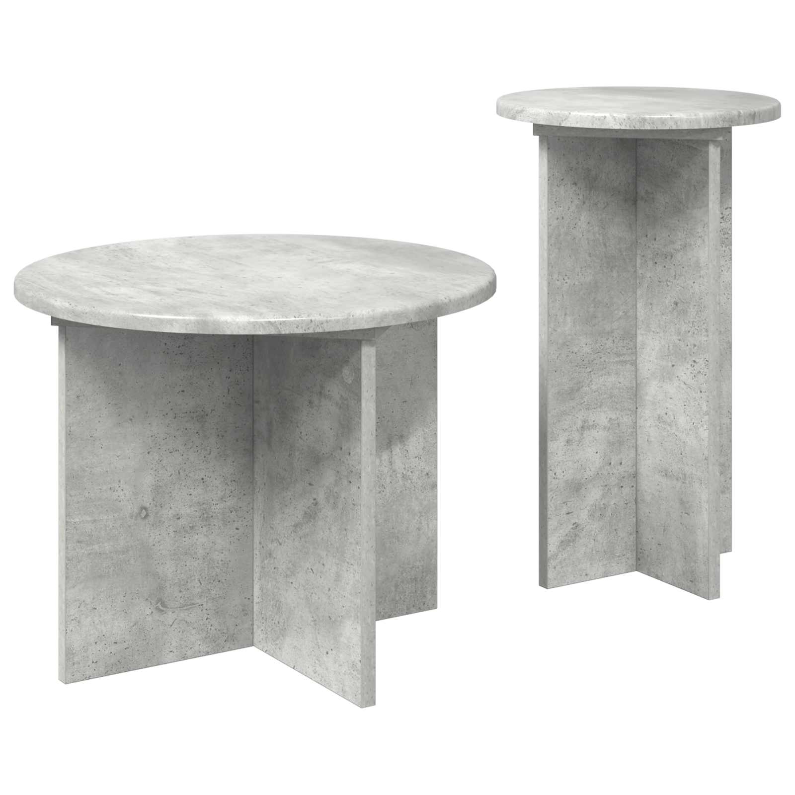 Beistelltisch-Set mit Speicher 2 pcs Weiß Holzwerkstoff