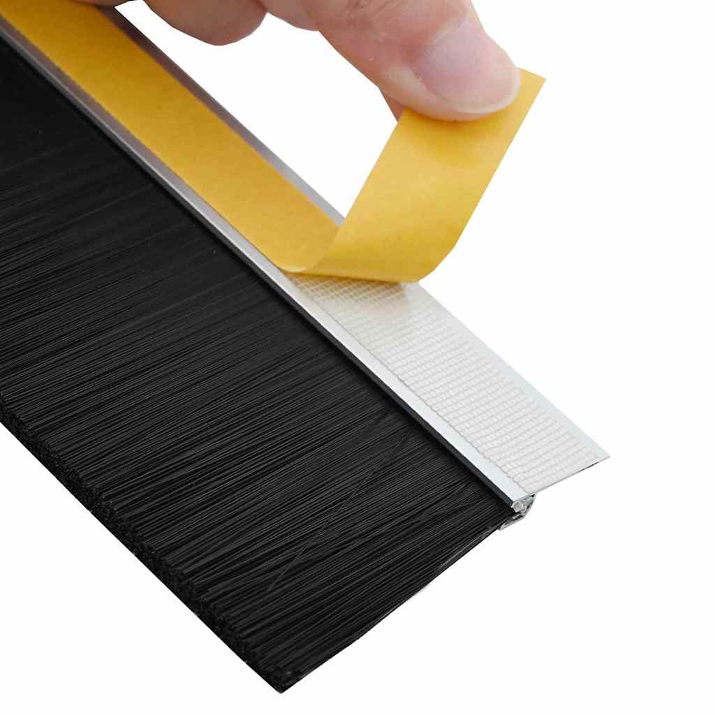 Selbstklebende Türbürstendichtungen 2 pcs Braun 100 cm
