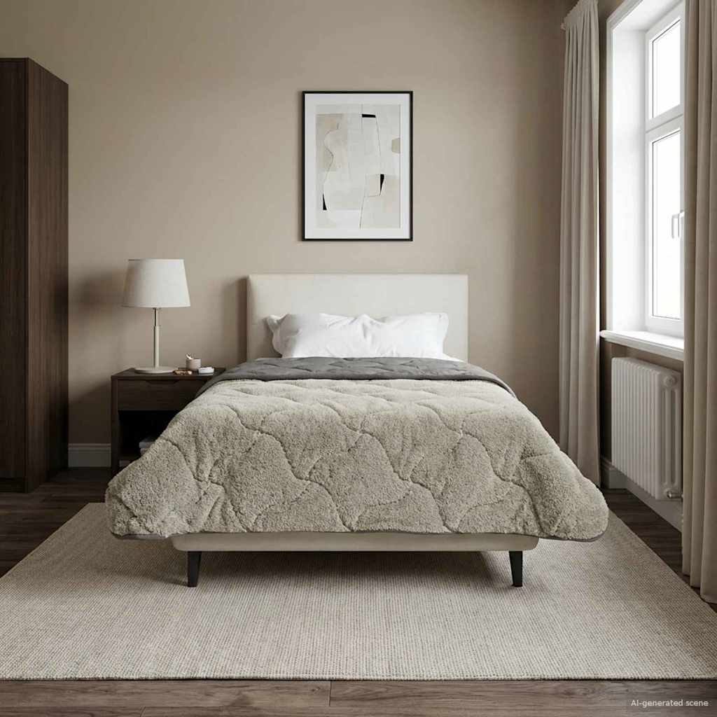 Winterbettdecke Gepolstert Anthrazit 135 x 200 cm