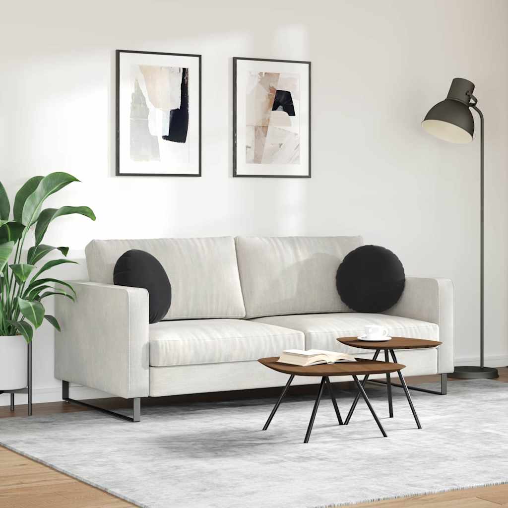Sitzkissen 2 pcs Blau Ø30 x 13 cm Samt