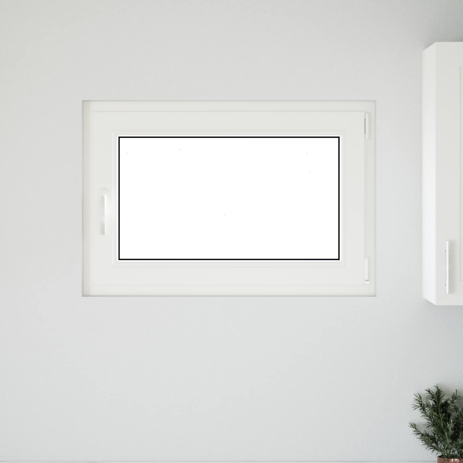 Kellerfenster RISOR 50 x 50 cm PVC und Glas Weiß