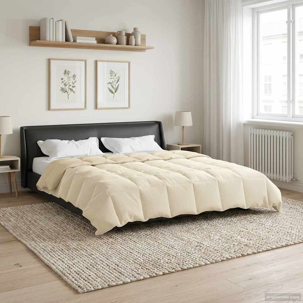 Winterbettdecke Gepolstert Anthrazit 240 x 260 cm Mikrofaser