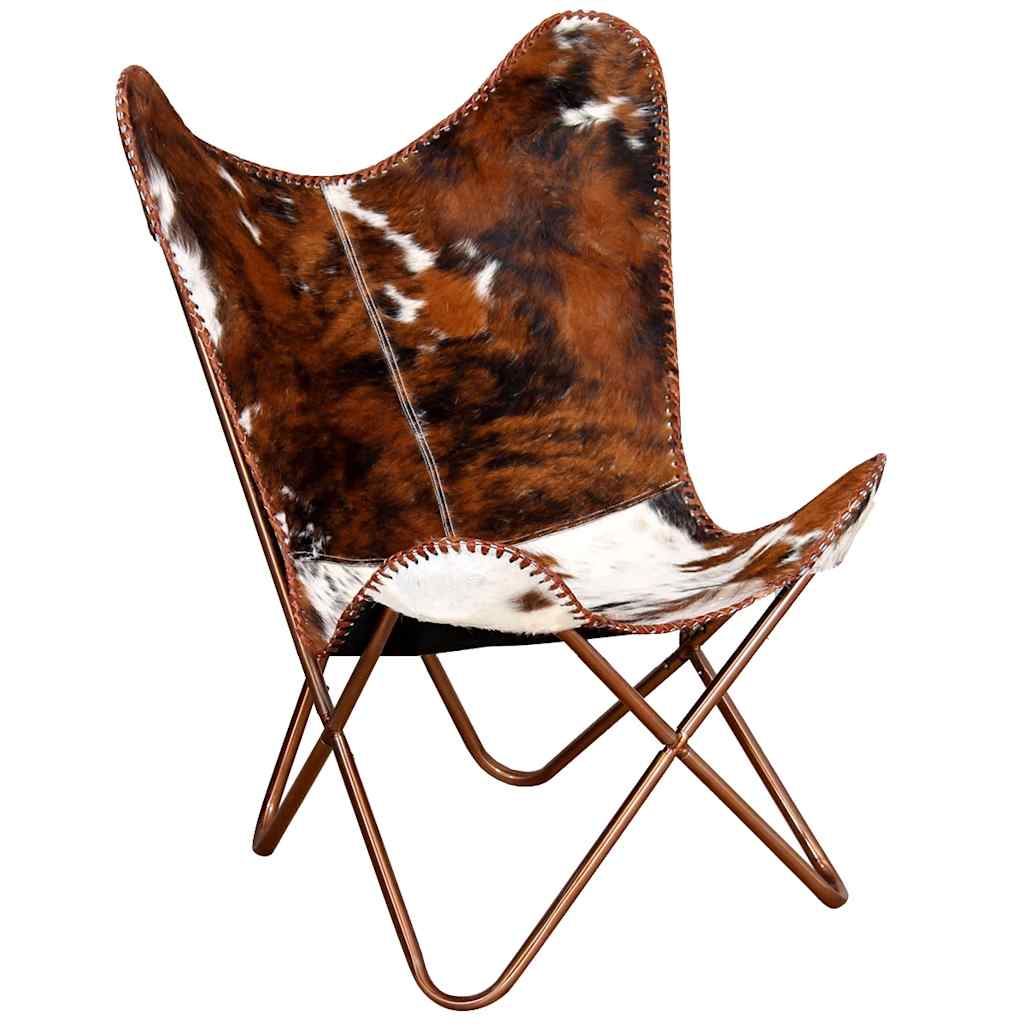 Butterfly-Sessel Schwarz Echtleder
