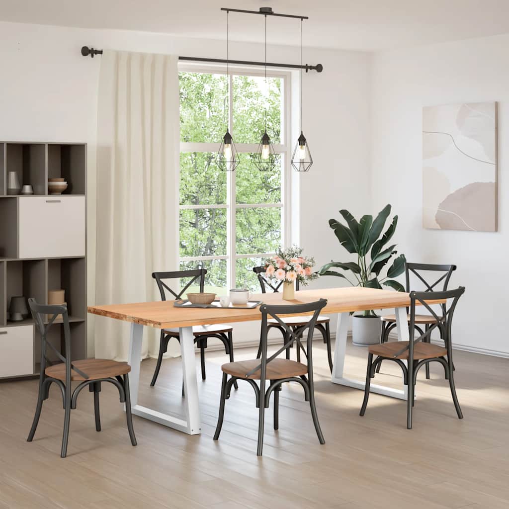 Couchtischbeine V-Form 2 Stück Schwarz 30x(30-31,3) cm Stahl