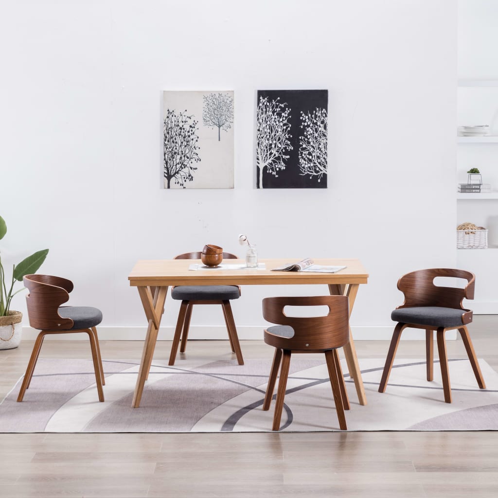 Esszimmerstühle 4 Stk. Braun Bugholz und Kunstleder