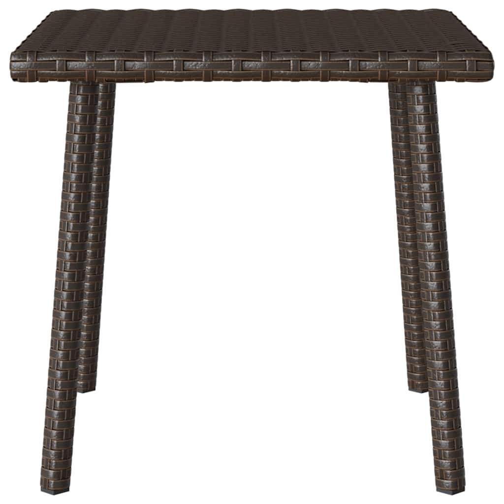 Garten-Couchtisch Rechteckig Schwarz 40x40x37 cm Poly Rattan