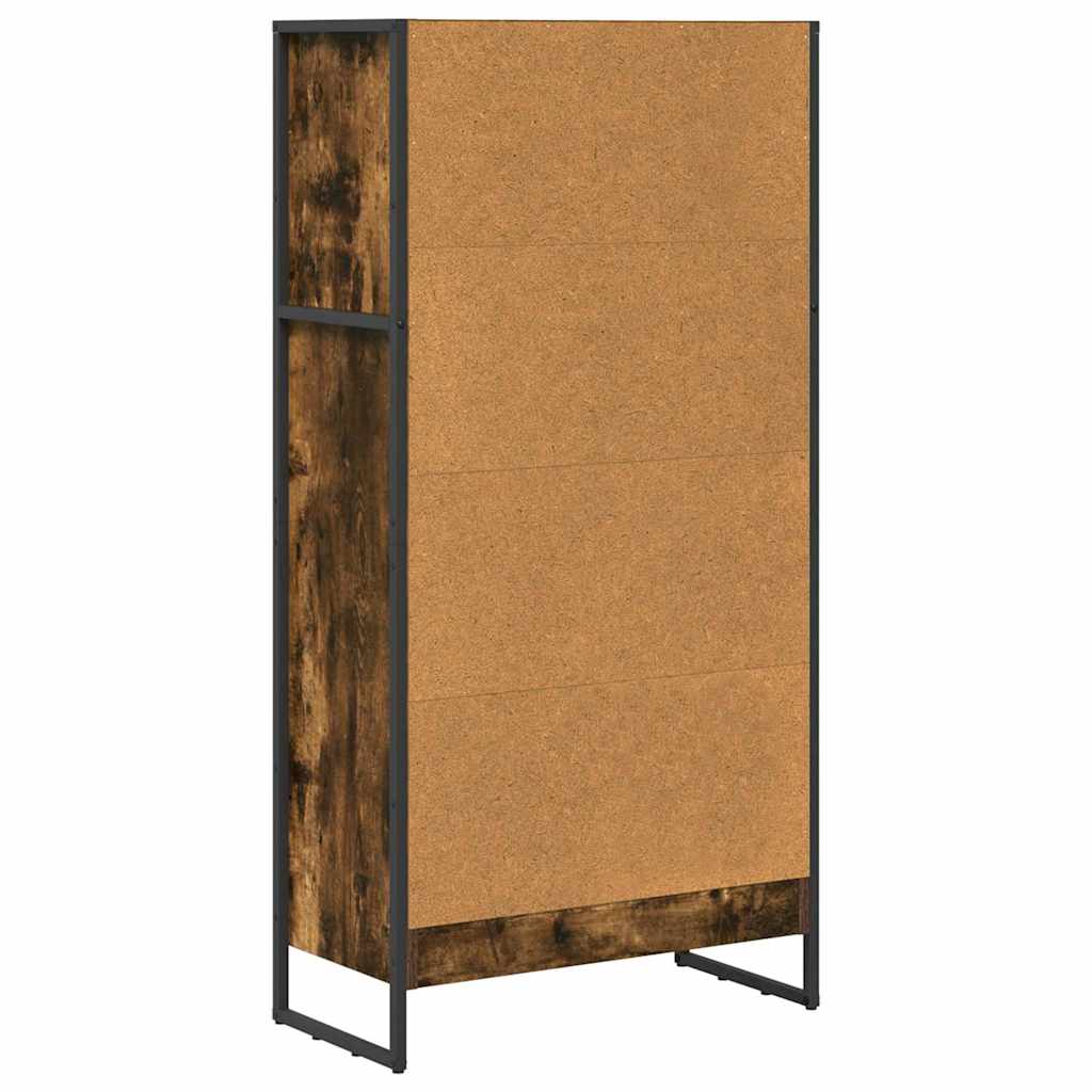Bücherregal 2 pcs Schwarz Eichen-Optik 60 x 30 x 189,5 cm