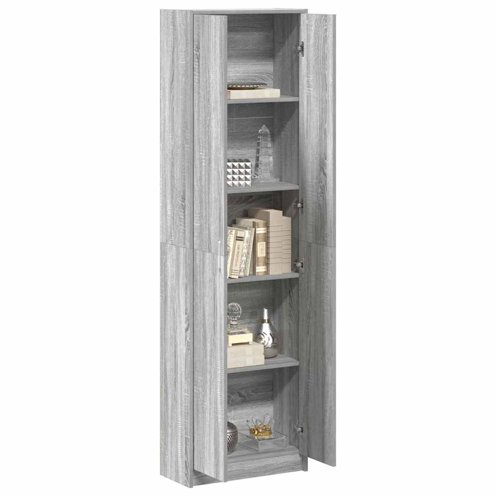 Kleiderschrank mit Regal Schwarz Eichen-Optik 55 x 25 x 189 cm