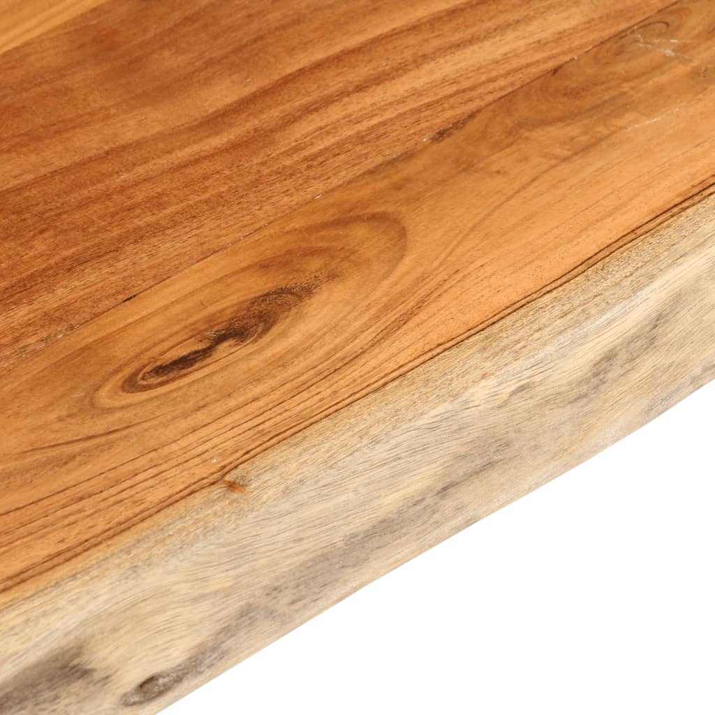 Tischplatte 40x40x2,5 cm Rechteckig Massivholz Akazie Baumkante