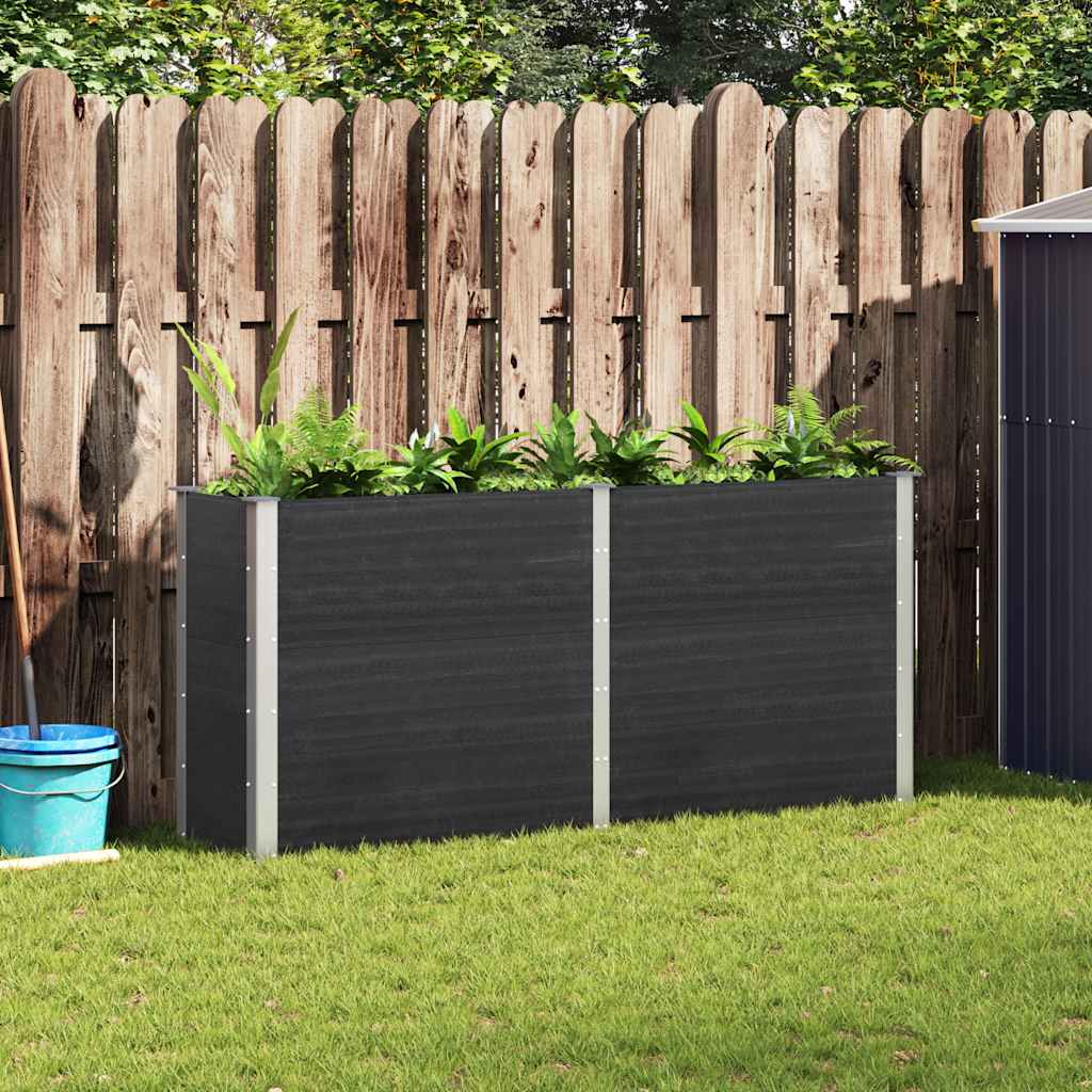 Garten-Hochbeet 200x50x54 cm WPC Grau