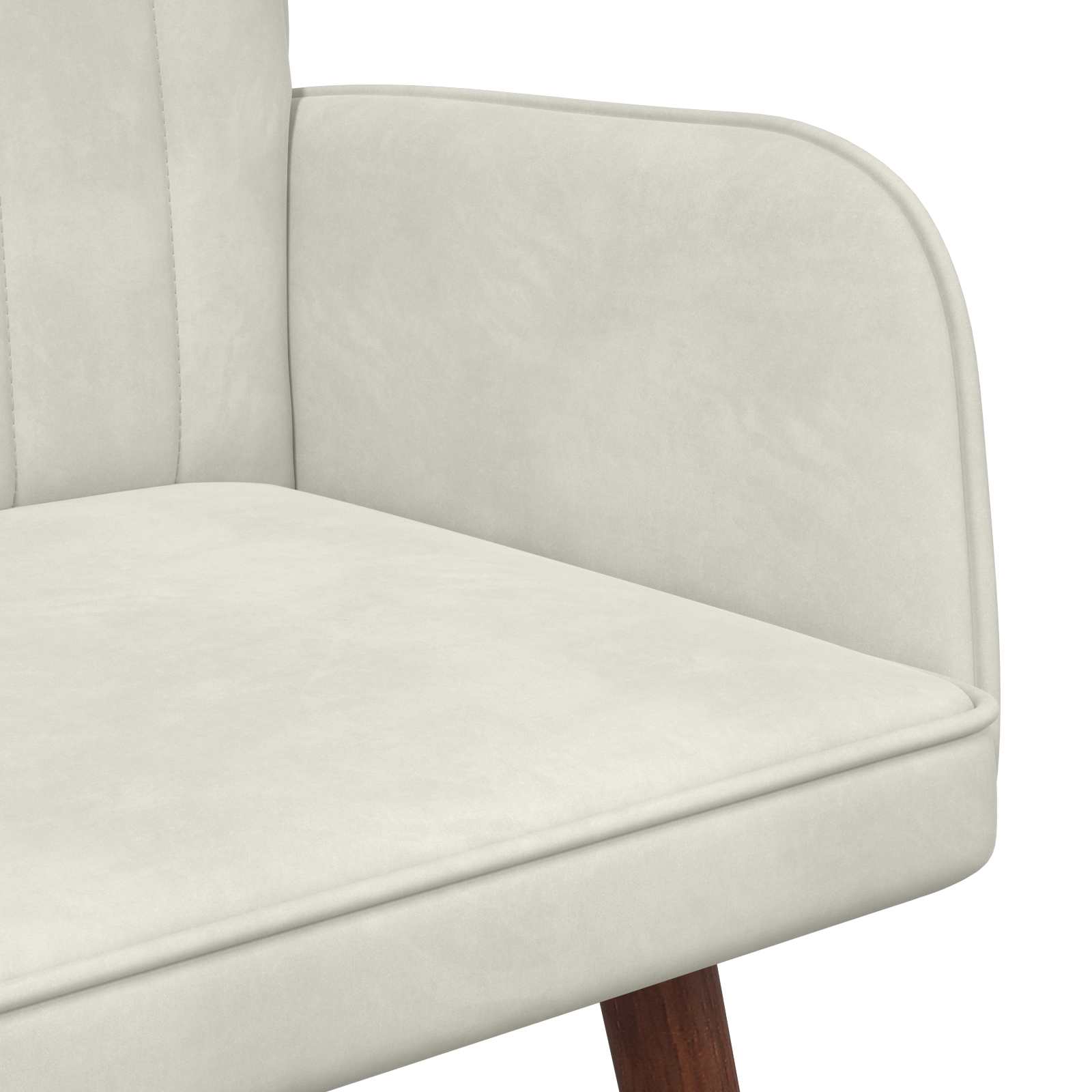 2-Sitzer Sofa Hellgrau 115 x 61 x 87 cm Samt (V)