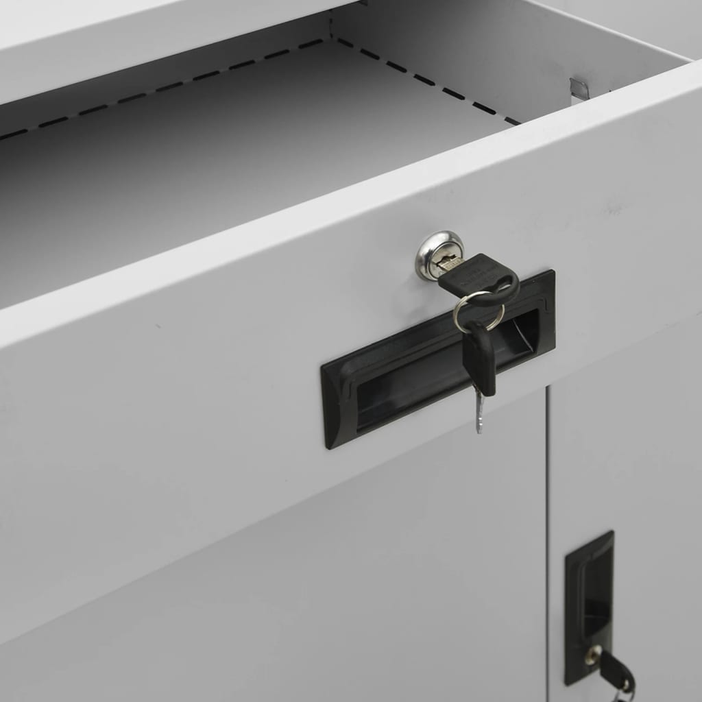 Büroschrank mit Pflanzkasten Anthrazit 90x40x125 cm Stahl