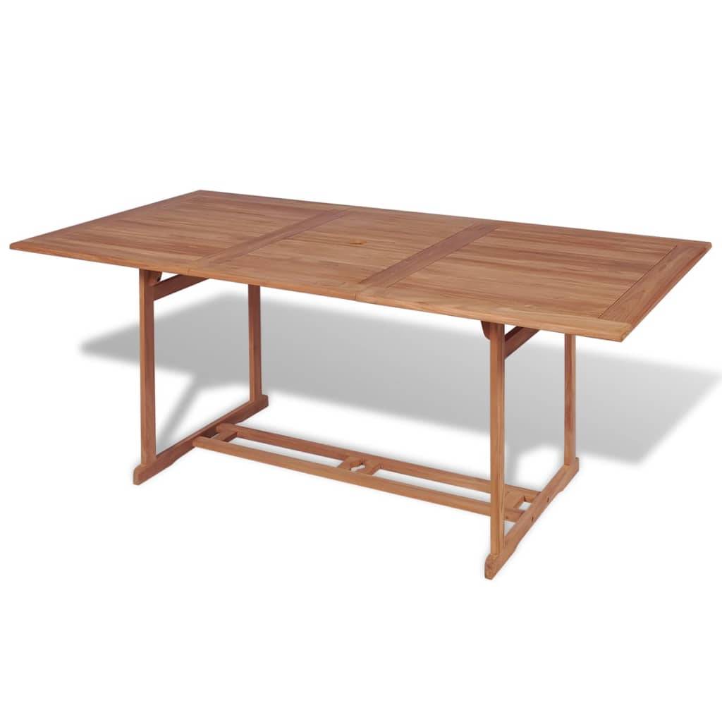 Gartentisch 180x90x75 cm Massivholz Teak