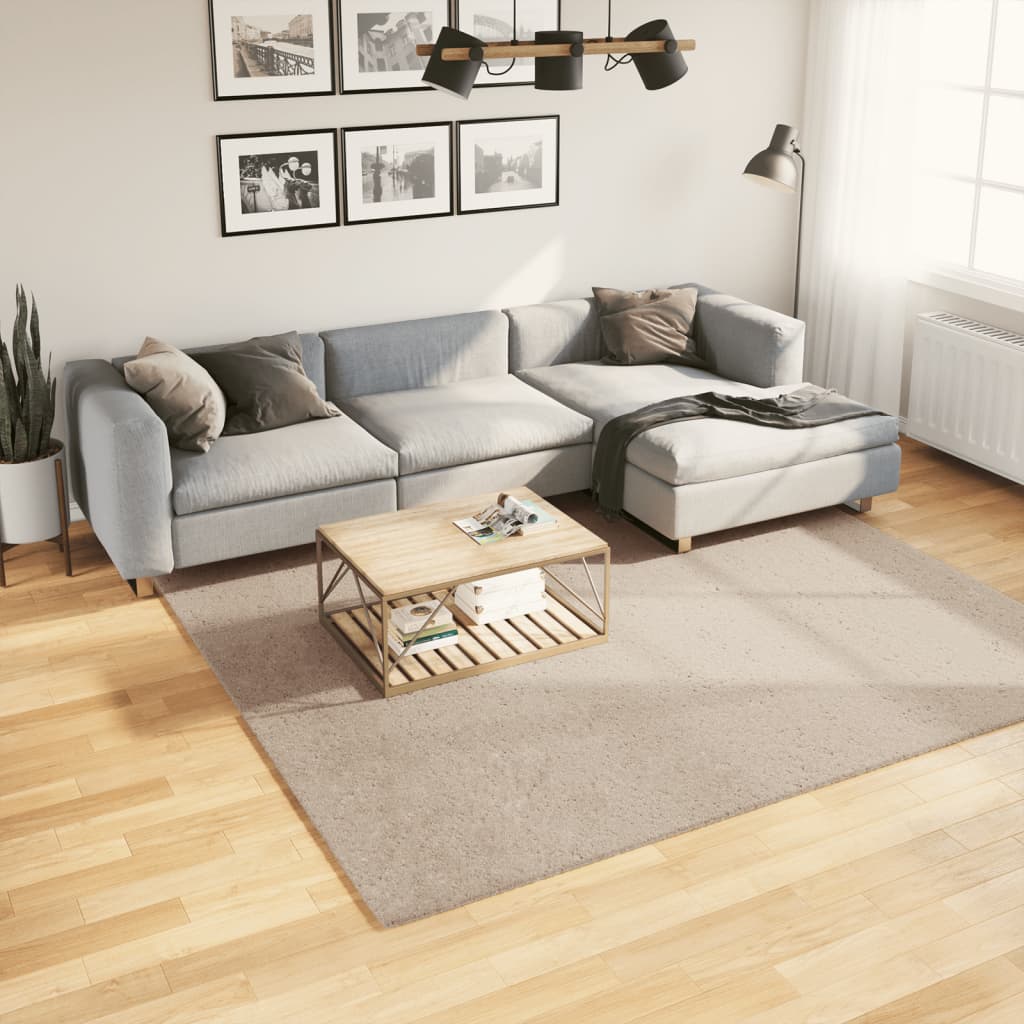 Teppich HUARTE Kurzflor Weich und Waschbar Anthrazit 60x110 cm