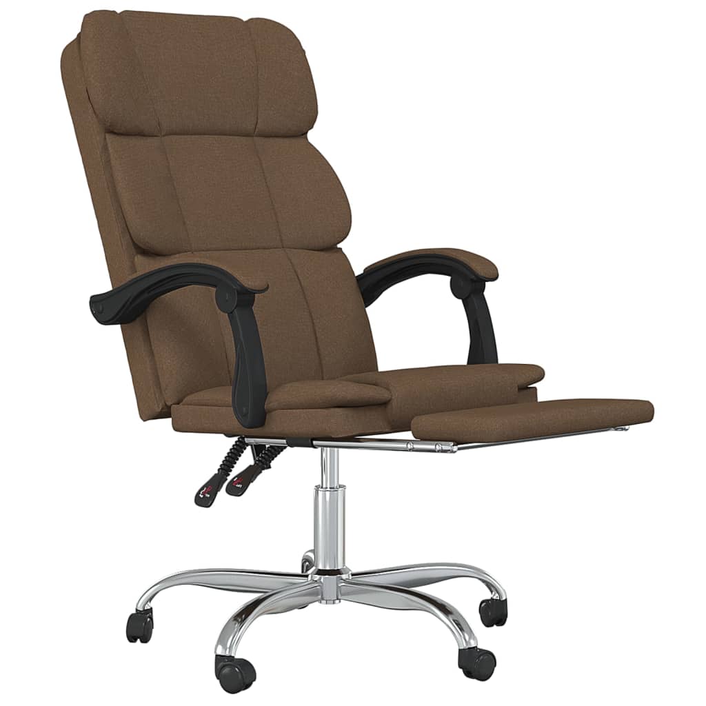 Bürostuhl mit Liegefunktion Taupe Stoff