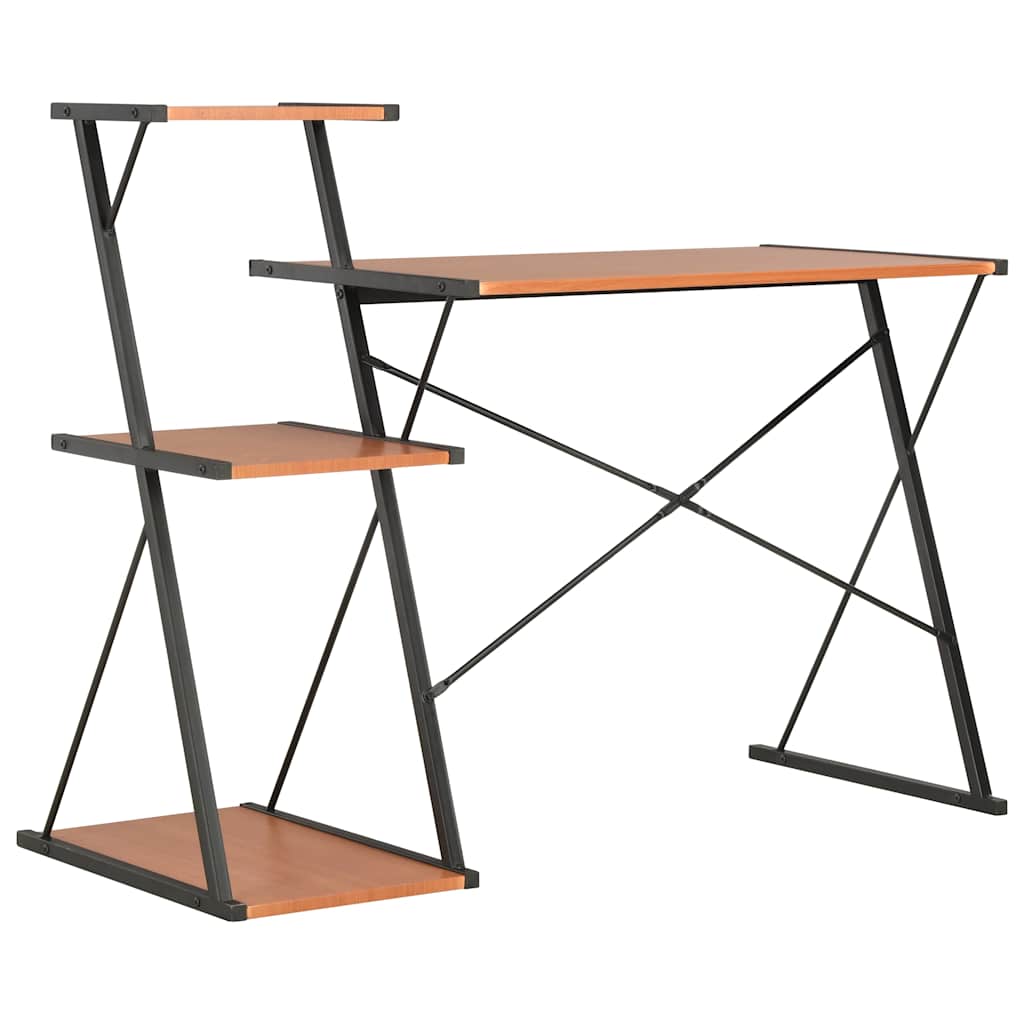 Schreibtisch mit Regal Weiß 116×50×93 cm