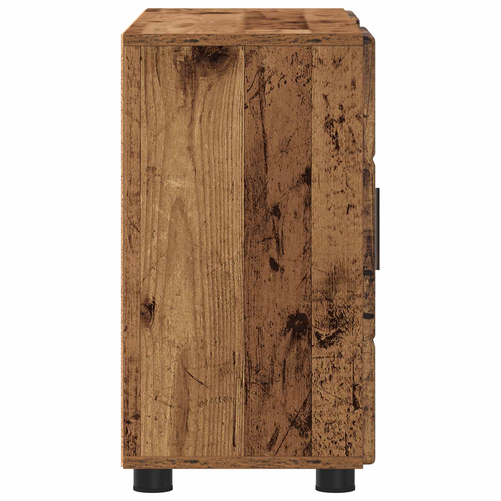 Highboard mit Regal FLORIN Weiß 60 x 35 x 182 cm Holzwerkstoff