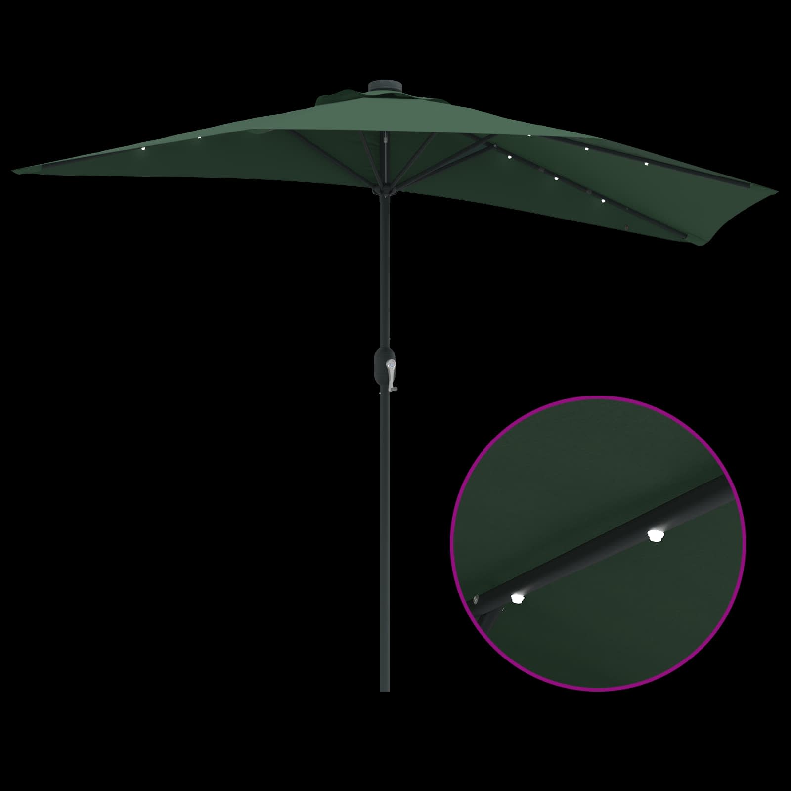 Garten-Sonnenschirm Sand 294 x 150 x 224 cm Polyester und Stahl