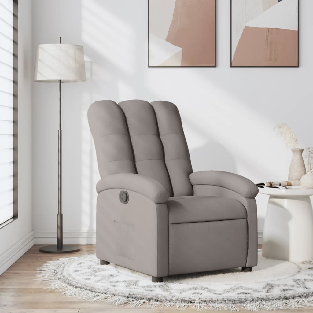 Relaxsessel Elektrisch Hellgrau Stoff
