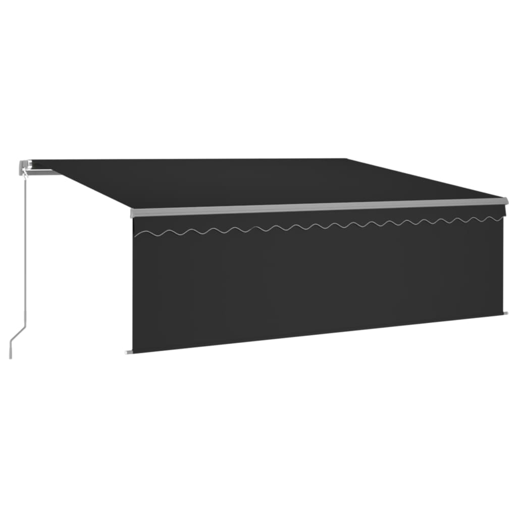 Markise Manuell Einziehbar mit Rollo 3x2,5 m Creme