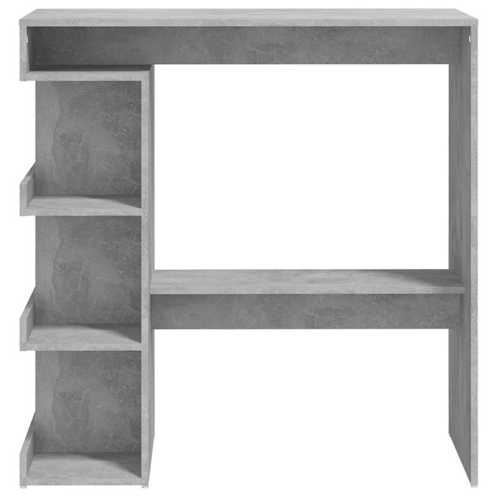 Bartisch mit Regal Weiß 100x50x101,5 cm Holzwerkstoff