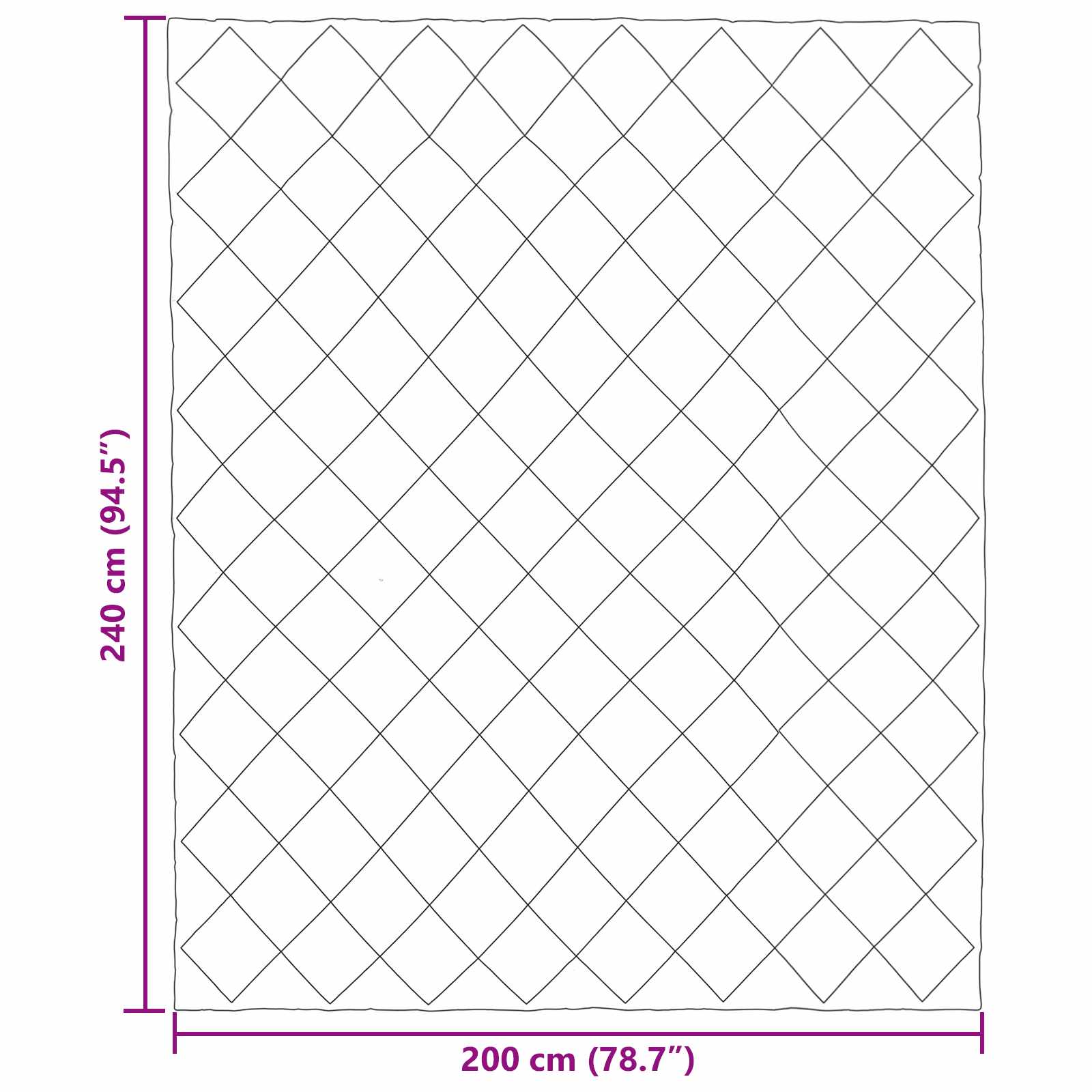 Winterbettdecke Anthrazit 135 x 200 cm Mikrofaser