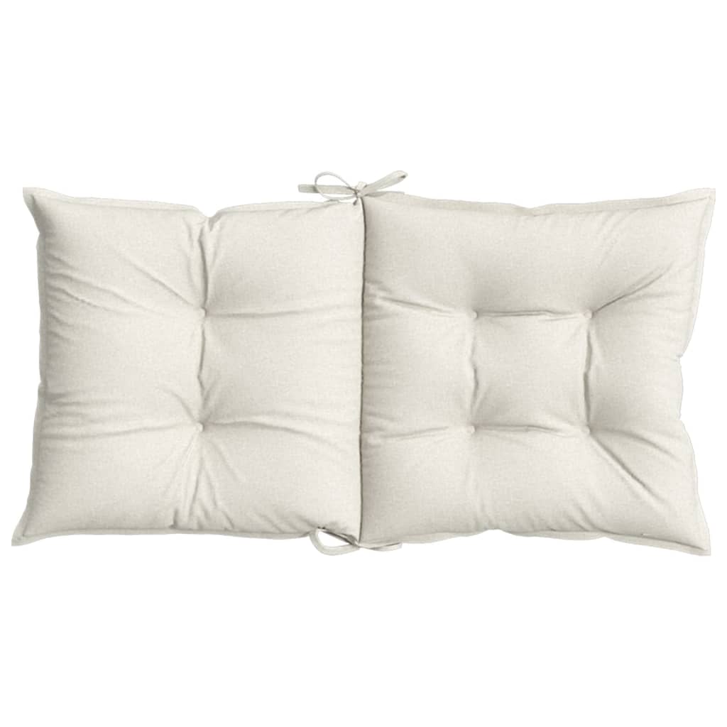 Niedriglehner-Auflagen 2 Stk Melange Anthrazit 100x50x7cm Stoff