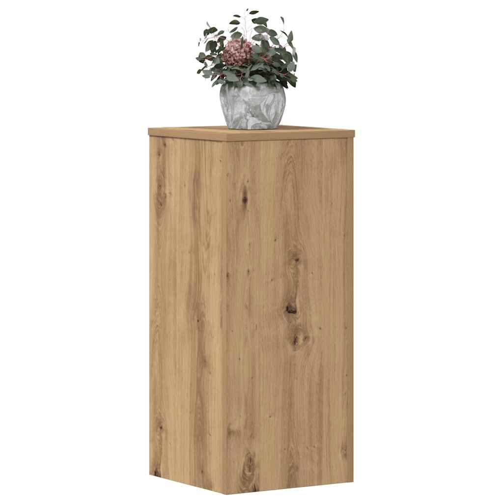 Pflanzenständer 2 Stk. Weiß 33x33x100 cm Holzwerkstoff