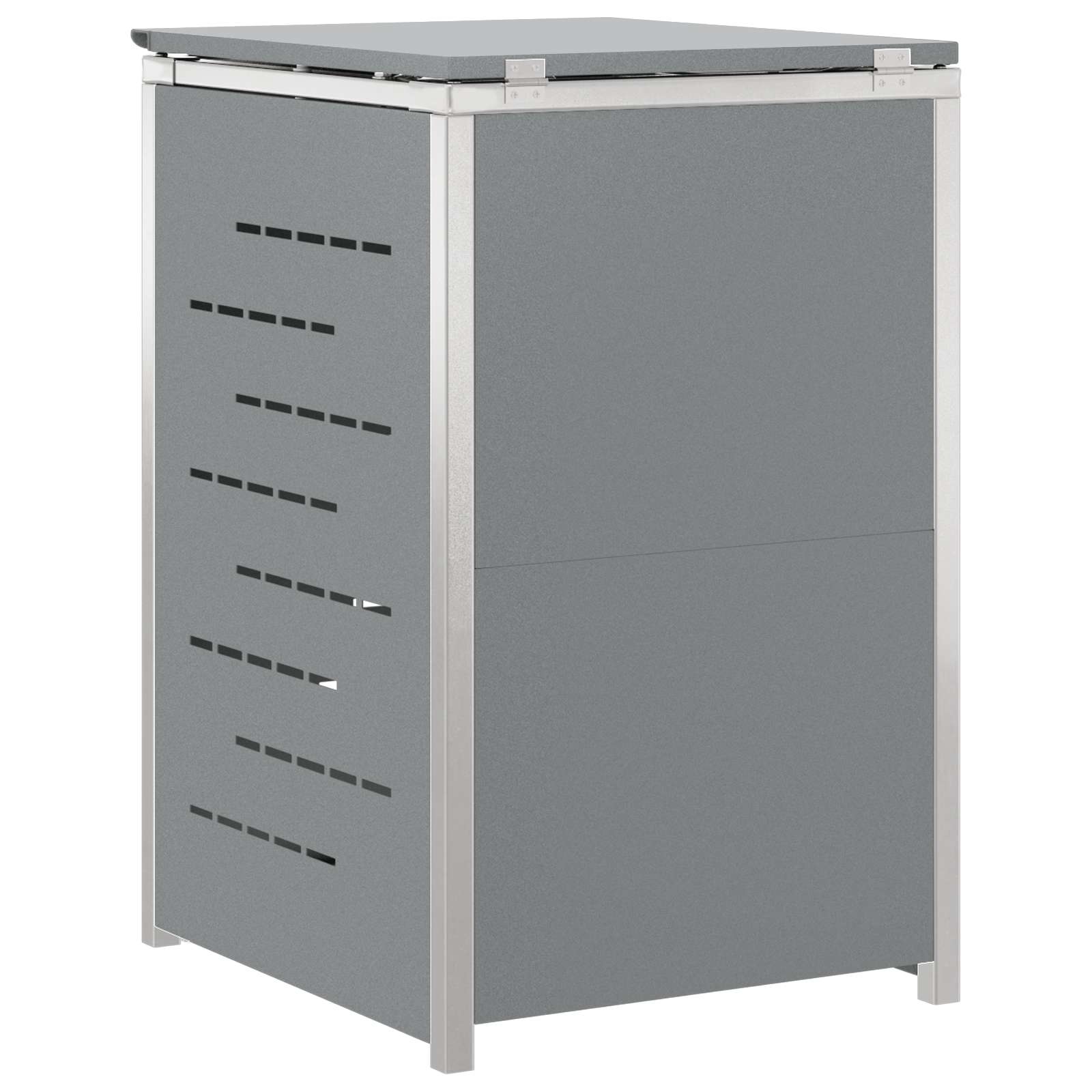 Mülltonnenbox for 2 Bins 240L Edelstahl Schwarz
