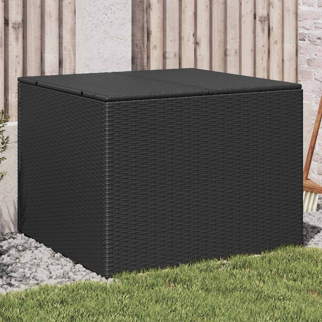Gartentruhe Schwarz 283L Poly Rattan