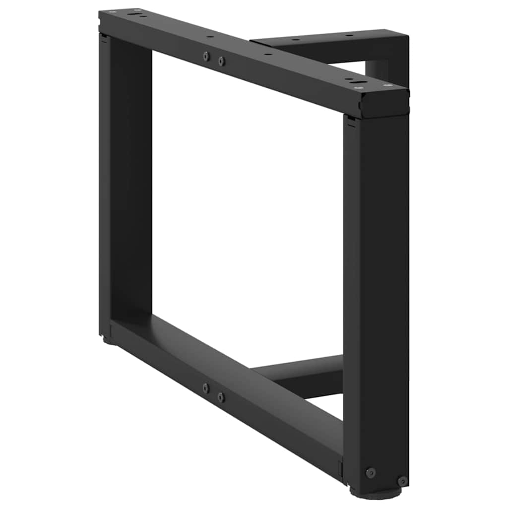 Couchtischbeine T-Form 2 Stk. Schwarz 30x25x(30-31) cm Stahl