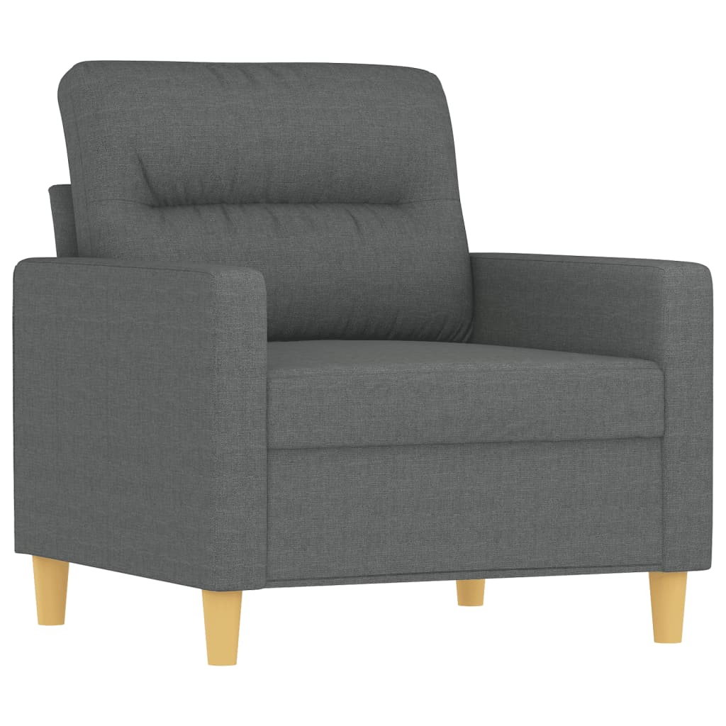 4-tlg. Sofagarnitur mit Kissen Taupe Stoff