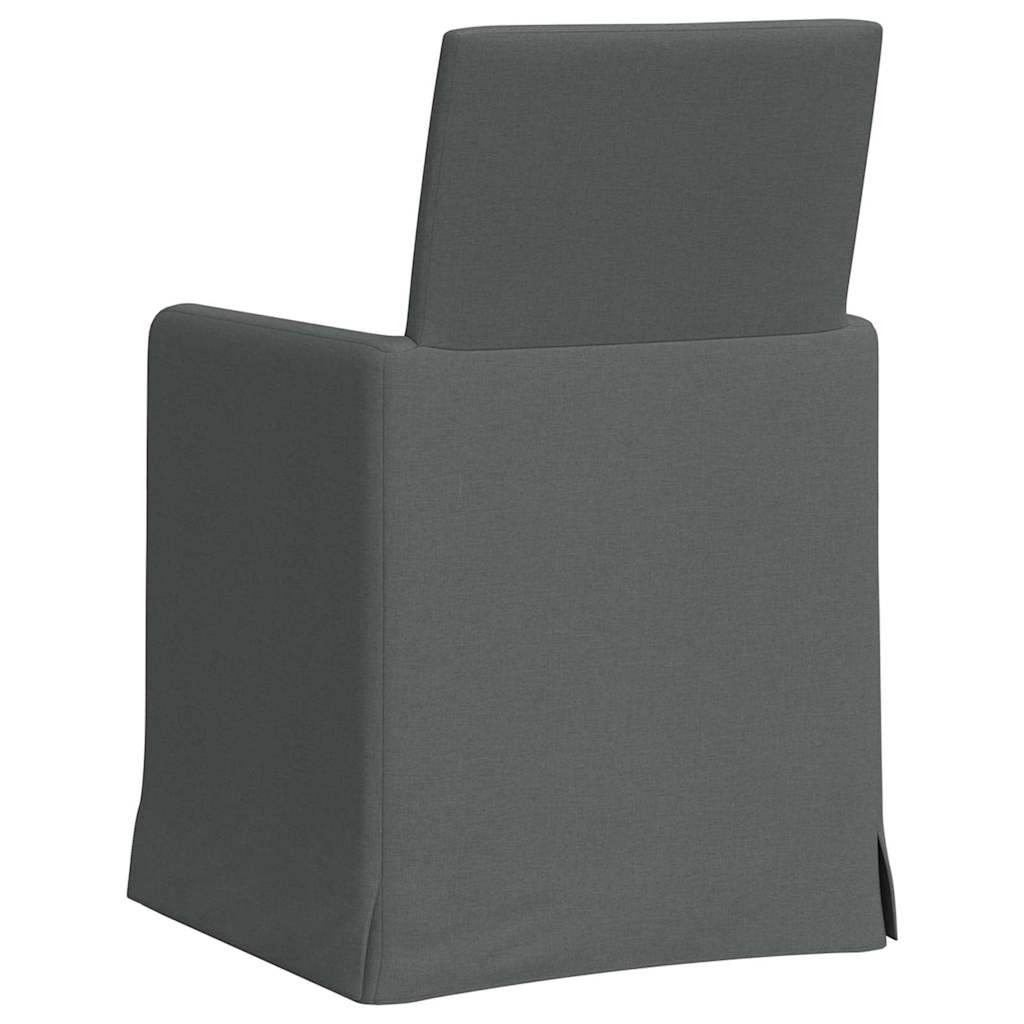 Esszimmerstühle 2 pcs Hellgrau 57 x 67 x 95 cm Stoff