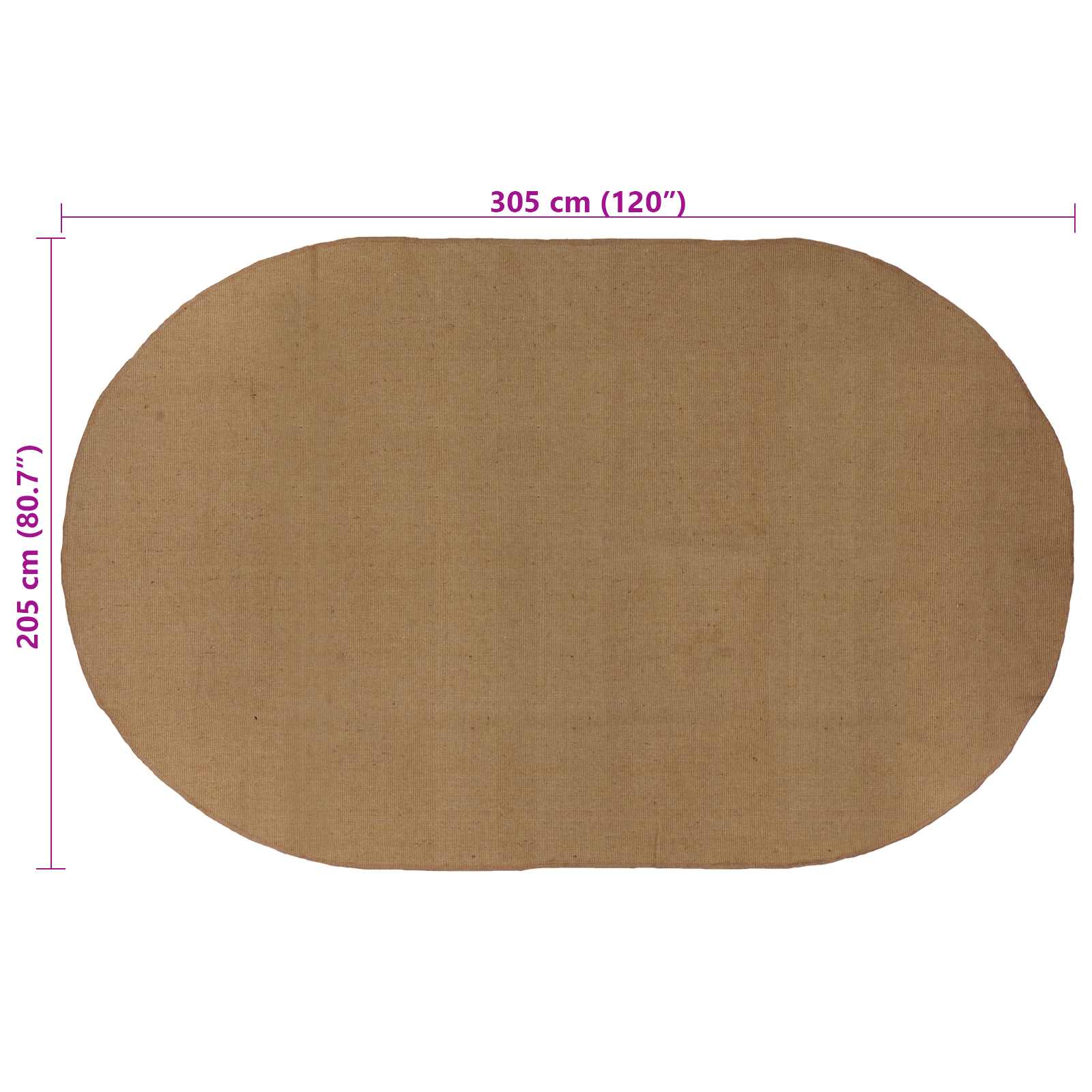 Bereichsteppiche Natur 100 x 152 cm Jute