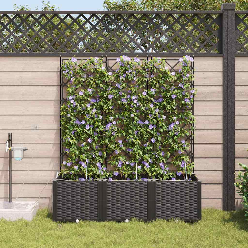 Garten-Pflanzgefäß 4 Stk. Braun 160 x 40 x 22 cm PP