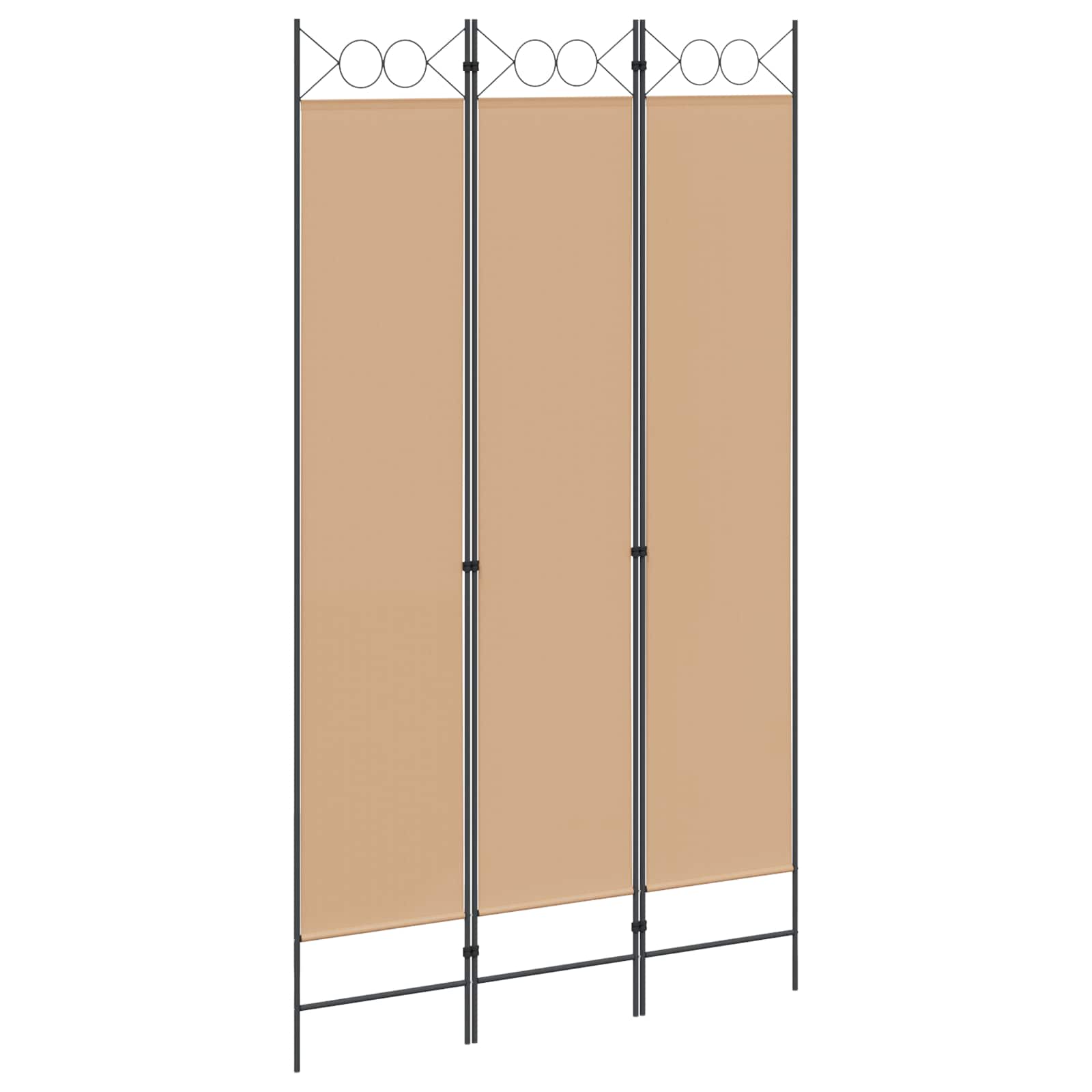 3-teiliger Raumteiler Beige 120 x 200 cm Stoff