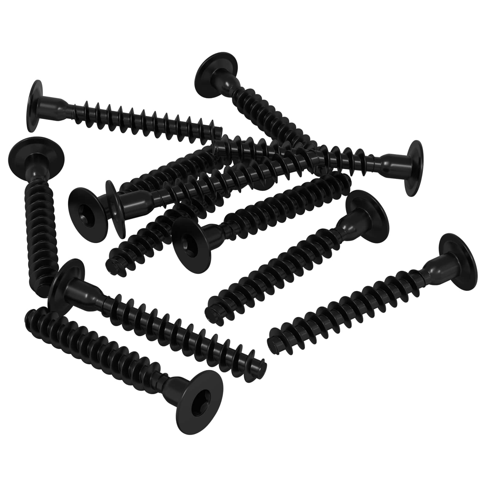 Steckkappen-Schraube 2 pcs Schwarz M5 x 40 mm Eisen