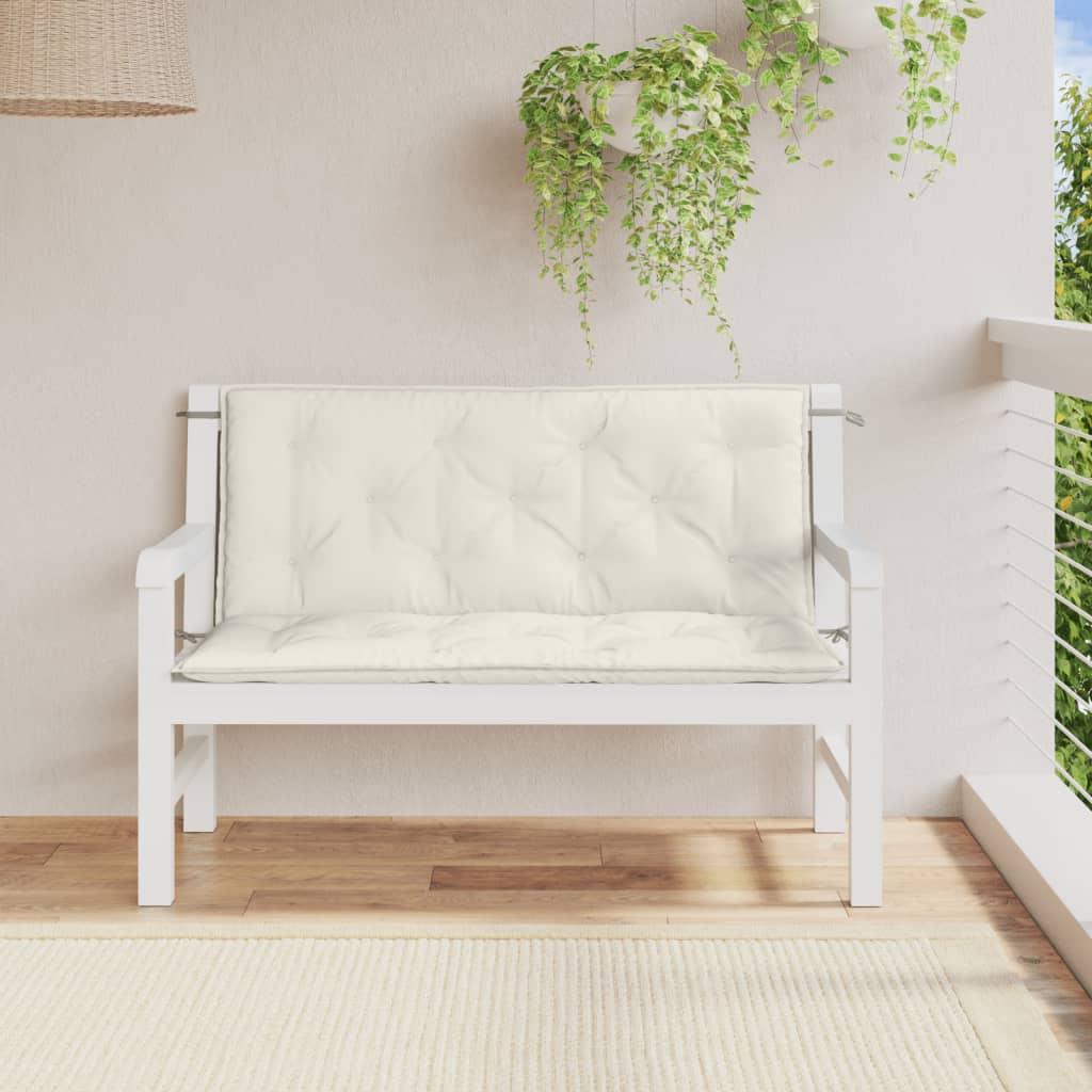 Gartenbank-Auflagen 2 Stk. Melange Anthrazit 100x50x7 cm Stoff