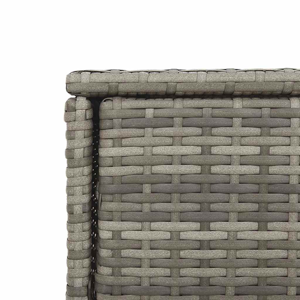 Gartenschrank Schwarz 55x55x111 cm Poly Rattan