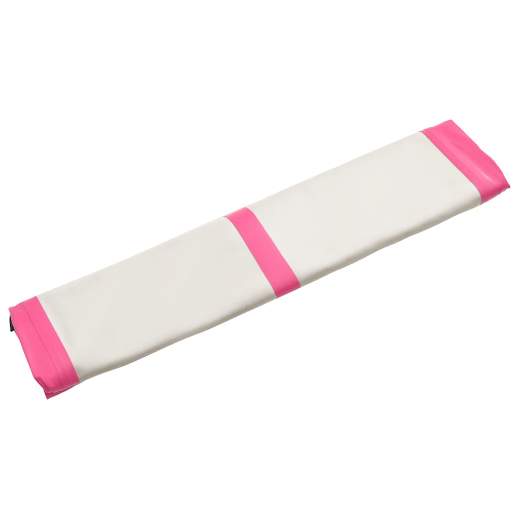 Aufblasbare Gymnastikmatte mit Pumpe 300×100×10 cm PVC Rosa