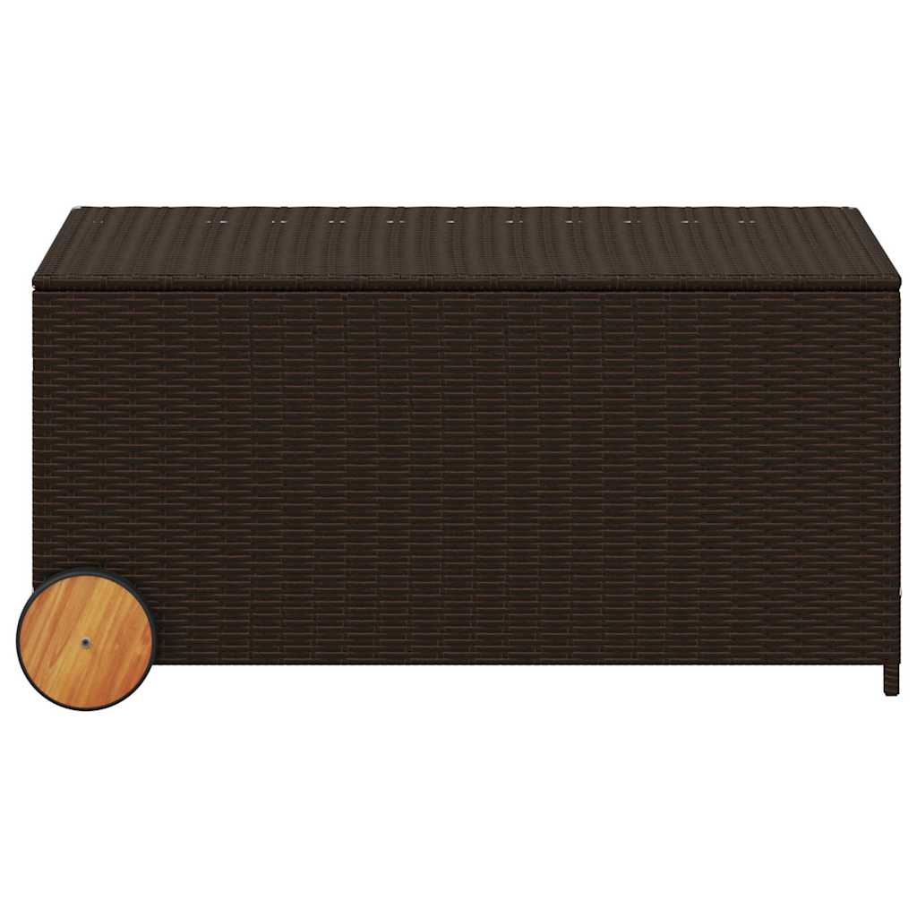 Gartentruhe Schwarz 283L Poly Rattan