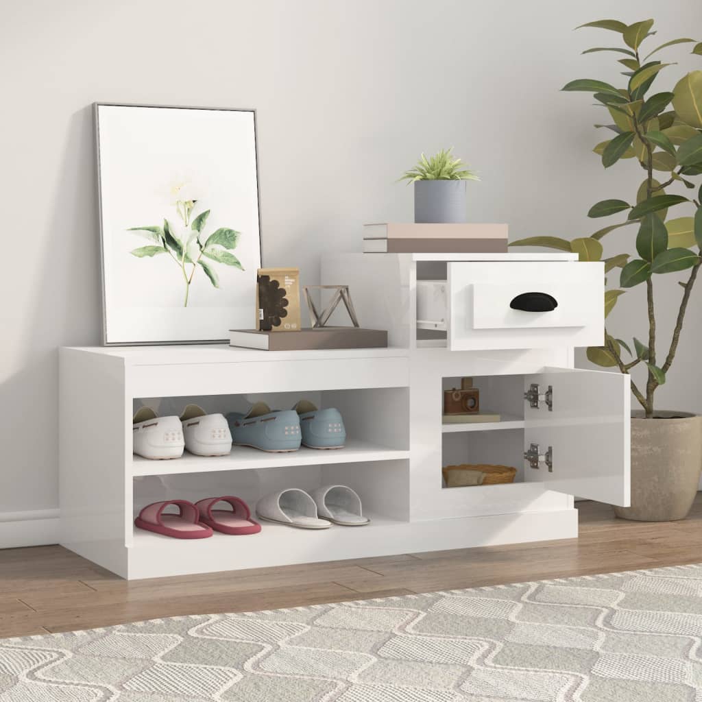 Schuhschrank Weiß 100x42x60 cm Holzwerkstoff