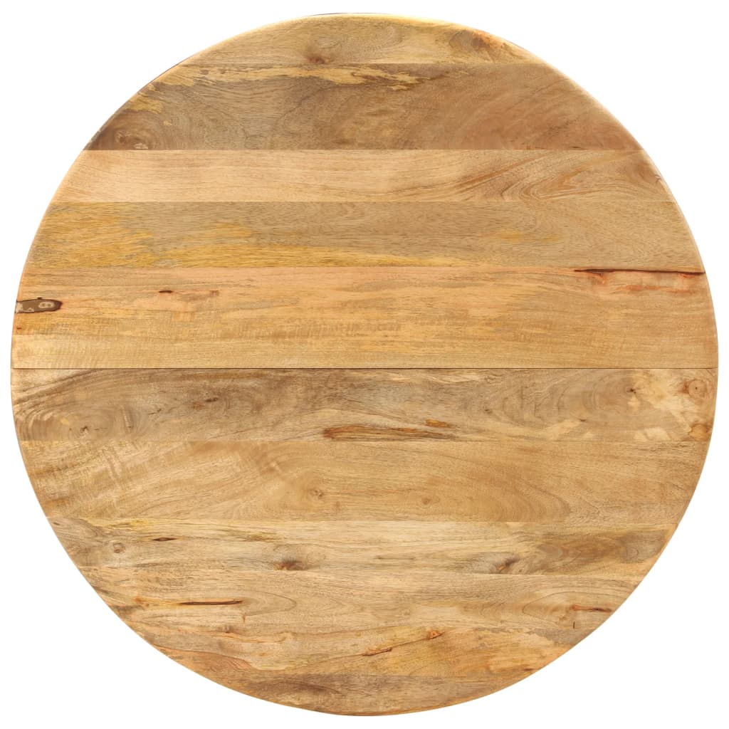 Esstisch Raues Massives Mangoholz und Stahl 120x77 cm